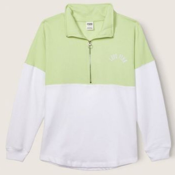 Victoria's Secret Pink - Half Zip Varsity Oversized Sweater - Medium - Picture 2 of 5